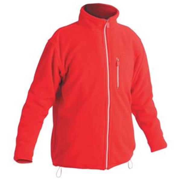 Bunda pracovní KARELA (vel.XL) fleece, lehká bez podšívky, červená