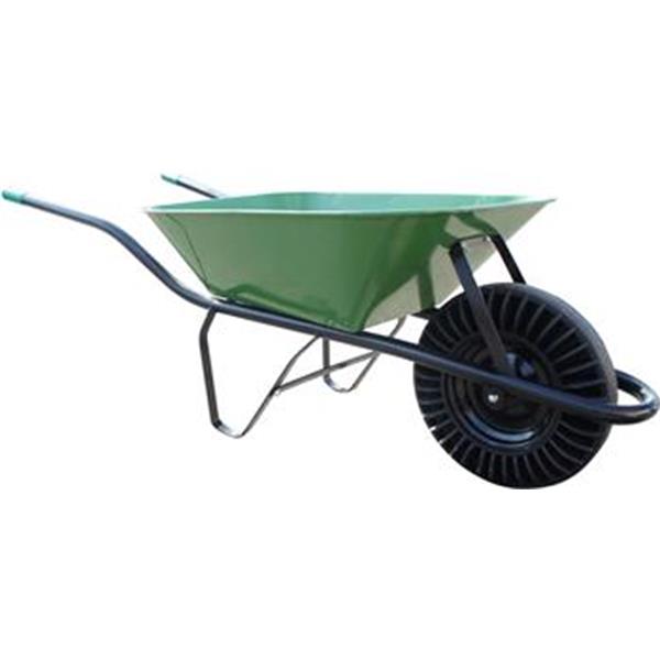 18574 - Kolečko stavební, pracovní 60L plný bantam samonostný, zelené