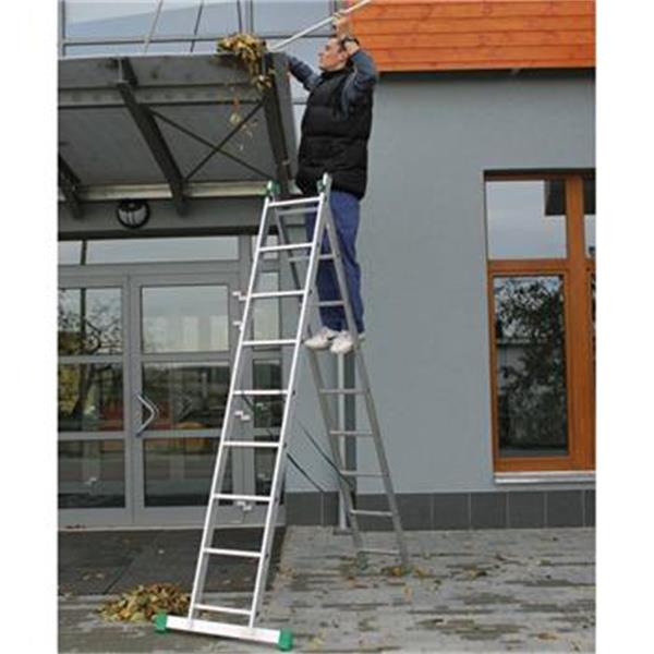 Alve 7507 - Žebřík 3,14m 2-dílný univerzální, hliníkový AL, 2x7 příček, EUROSTYL