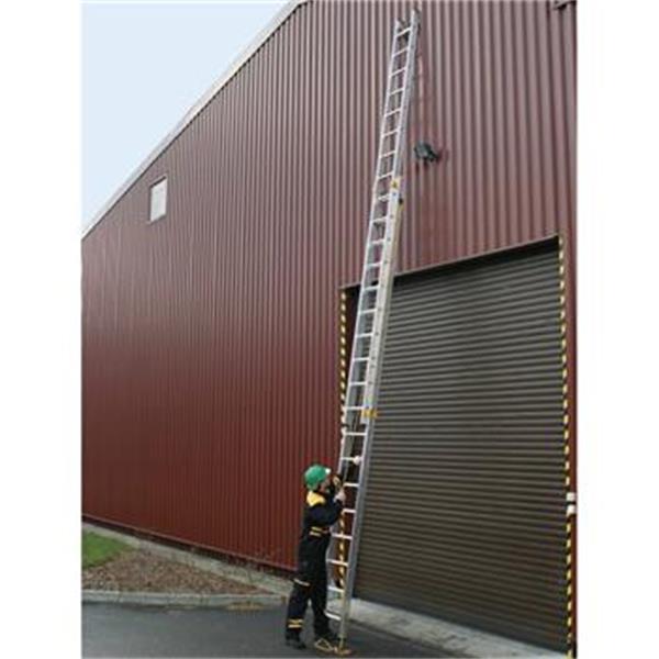 Alve 8320 - Žebřík 10,06m 2-dílný výsuvný s lanem, hliníkový AL, 2x20 příček, FORTE