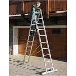 Alve 8510 - Žebřík  4,96m 2-dílný univerzální, hliníkový AL, 2x10 příček, FORTE,