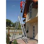 Alve 8608 - Žebřík  5,25m 3-dílný univerzální, hliníkový AL, 3x8 příček, FORTE