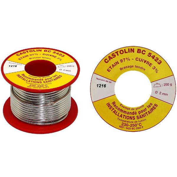 Castolin 600237 - Tin Flam 5423 BC Pájka cín-měď pr. 2,0mm, měkká, plný drát, 250g