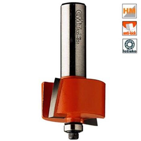 CMT Orange Tools C93531711 - Falcovací fréza na polodrážku na dřevo pr. 31,7x12,7mm s ložiskem, stopka 8 mm