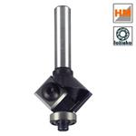 IGM F042-45081 - Úhlová žiletková fréza na dřevo pr. 29x12mm, 45° s ložiskem, stopka 8 mm, IGM