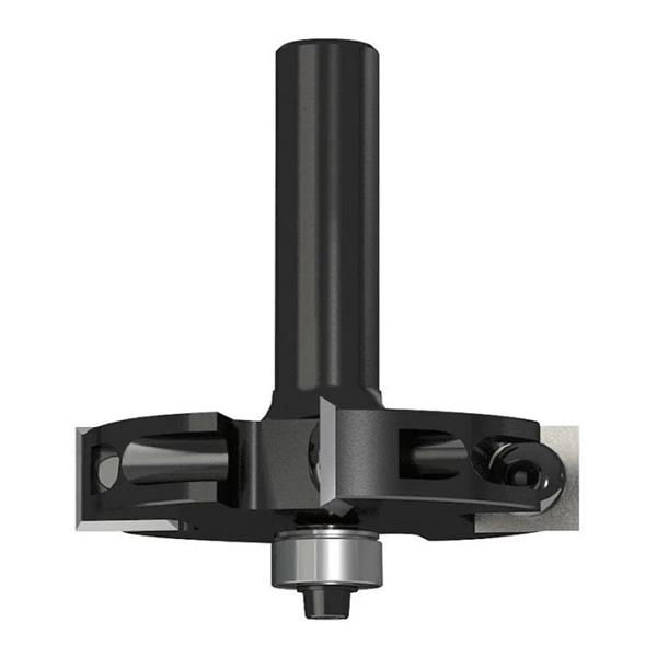IGM F049-57021 - Fréza falcovací velká na dřevo pr. 56,7x12,0mm, s ložiskem, stopka 12 mm, HM žiletky