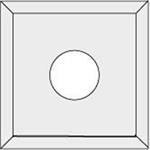 IGM N012-12045 - Žiletka tvrdokovová čtvercová Z4 - 12x12x1,5 UNI