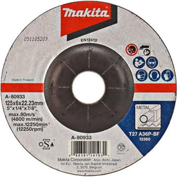 Makita A-80933 - brusný kotouč 125x6x22 ocel (old P-05848)
