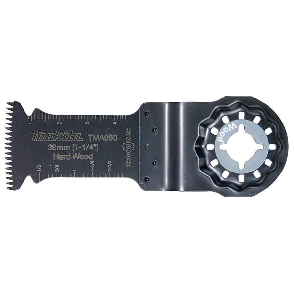 Makita B-64870 (TMA053) - Pilový list s pilovými zuby BiM šíře 32mm Starlock pro oscilační brusky, tvrdé dřevo