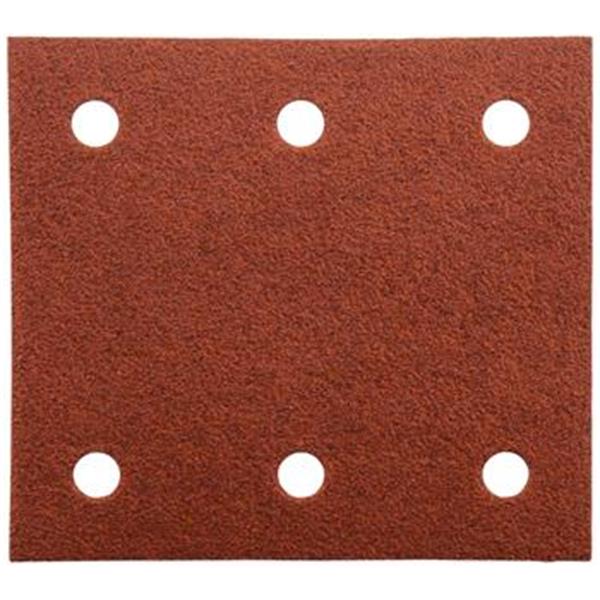 Makita P-33146 - Arch, brusný papír 114 x 102 mm, hrubost 180, 6-děr red na suchý zip (balení 10ks)