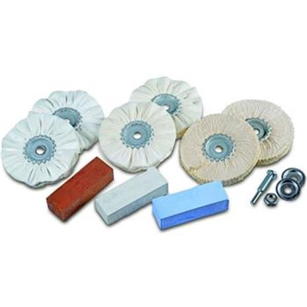 Osborn 8603-600 010 - Leštící sada pro vrtačku a přímé brusky se 6-ti kotouči průměr 100 mm + 3x leštící pasta