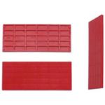 Podložka vymezovací plastová rozměr 41 x 100 mm tloušťka 3 mm, stavební, montážní barva červená