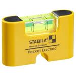 STABILA 18115 - Vodováha kapesní Pocket Electric, speciální pro elektromontáže s magnetem