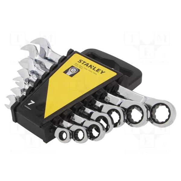 Stanley STMT82846-0 - Sada klíčů očkoplochých ráčnových 6-dílná, 10-19mm