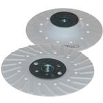 Talíř podložný pr. 115mm na úhlovou brusku závit M14, pro fíbr kotouč, bílý, chladící drážky