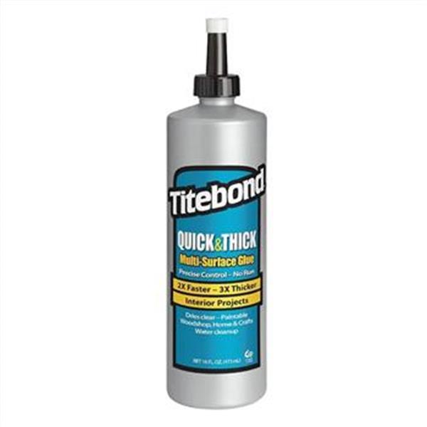 Titebond Quick & Thick - lepidlo na dřevo (473ml) čiré po vytvrzení, použití pro Interiér
