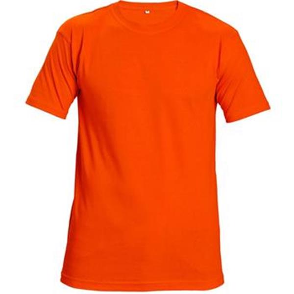 Triko pracovní s krátkým rukávem TEESTA (vel.XL), bavlněné - oranžové