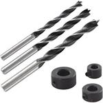 Wolfcraft 2730000 - Sada vrtáků do dřeva 3-dílná pr. 6, 8, 10 mm, s dorazy
